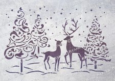 STENCIL 'Xmas Deer' 4 sizes