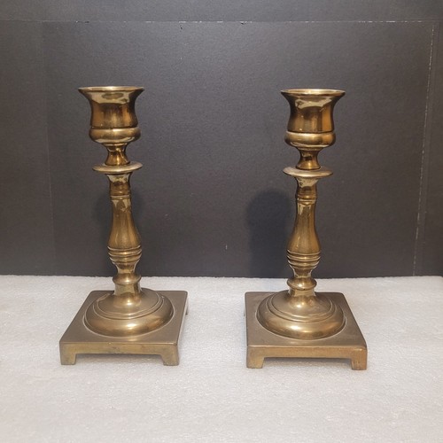 Vintage brass candle stick - brass,
