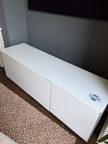 White media cabinet with - tv,