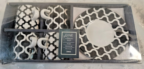 Espresso cups and saucers - and, 4