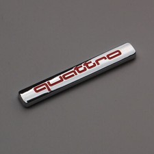 1Pcs Quattro Badge Chrome
