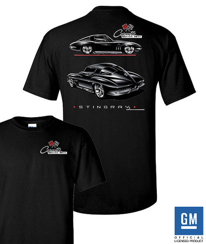 Black shirt 1963 - black, chevy
