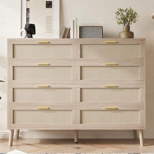 Drawers rattan dresser chest - 8-drawers,