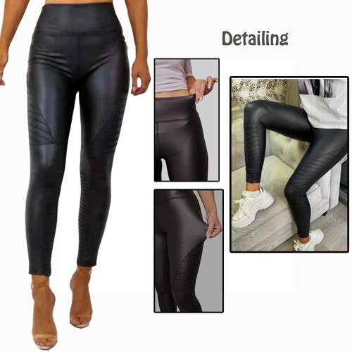 Womens ladies wet - look, pu