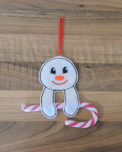 Embroidered felt snowman candy - felt,