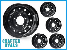 16" BLACK Wolf Style HD Steel Wheels Rims for Land Rover Defender 90 110 130 x 5
