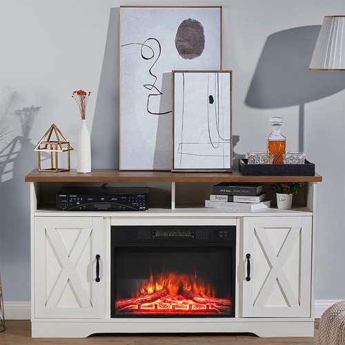 Stand cabinet fireplace - tv, w/fireplace