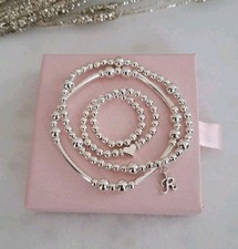  Silver Initial & Heart