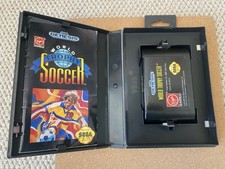 Sega mega drive Genesis Game World Trophy Soccer 1992 Rare Find