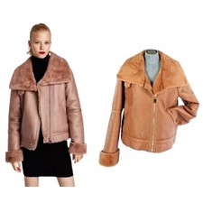 ZARA TRF Jacket Faux Shearling