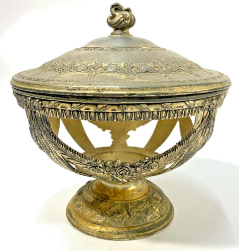 Antique silver rose potpourri - silver,