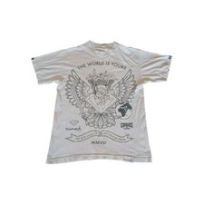 Crooks & Castles Diamond Supply Co. T-Shirt White Size Medium The World Is Yours