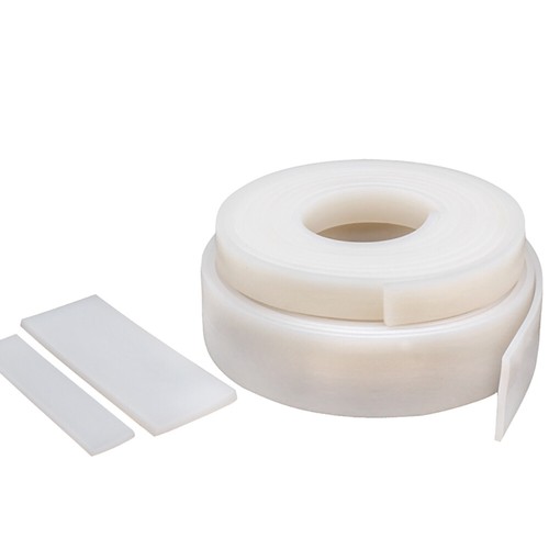 White silicone rubber flat - white,