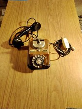 vintage brass rotary telephone