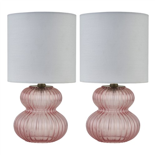 Modern set pink ribbed - set, of