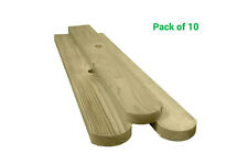 Picket Fencing Pales 3ft / 4ft Green Treated Round Top Pack of 10
