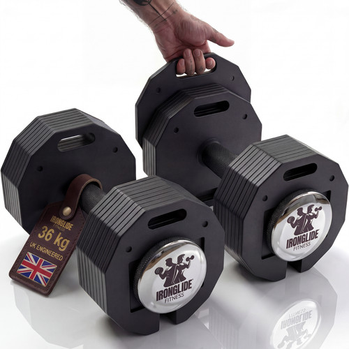 Ironglide adjustable dumbbells - adjustable,