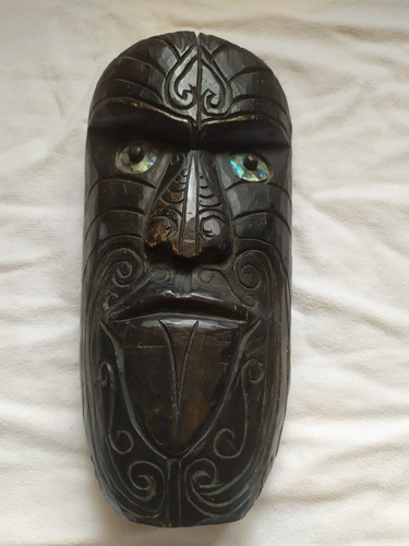 Vintage maori mask moko - maori,