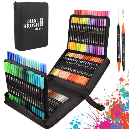 120x colour brush pens - 120x,