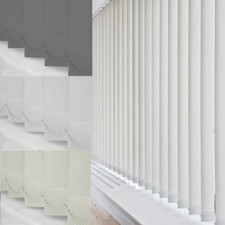 VERTICAL BLINDS COMPLETE SET - BLACKOUT FABRIC HEADRAIL HANGERS WEIGHTS