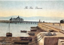 KEVIN PLATT PAINTINGS THE PIER DUNOON TOPOGRAPHICAL POSTCARD UNUSED V GD MINT