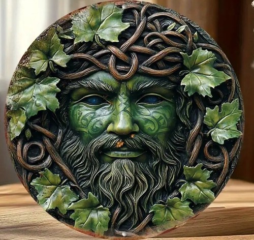 Green man leafy - leafy, plaque