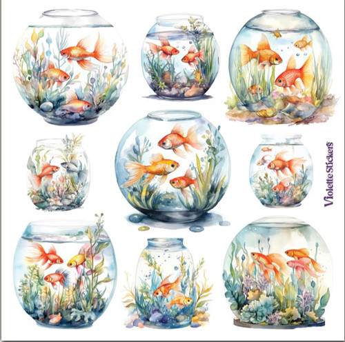 Violette stickers goldfish - violette,