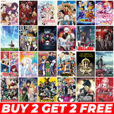 Best Anime Posters A3 A4 Japanese Manga Wall Art Top 100 Classic Retro Room Deco