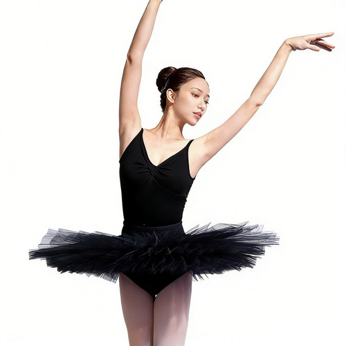 Lady girl white black - white, tutu