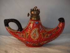 Ceramic genie oil lamp - ceramic,