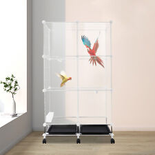 Rectangle Bird Cage, Freestanding Bird Cage, Bird Cage with Universal Wheels