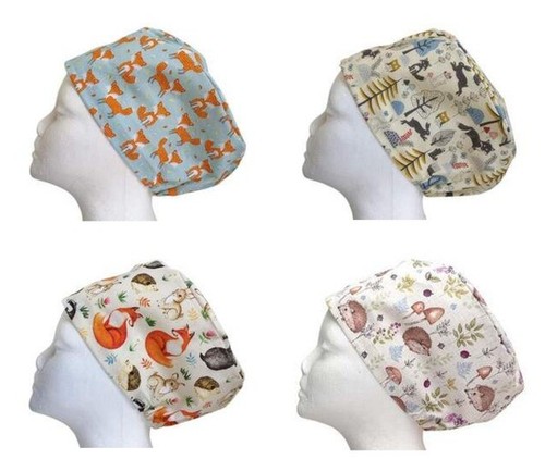 Woodland friends scrub cap - woodland,