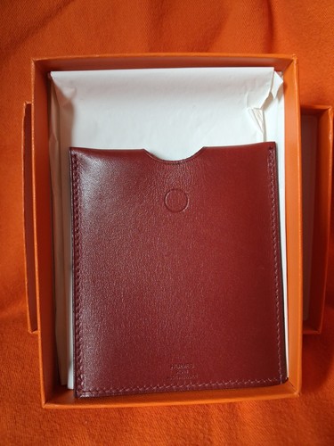 Hermes brown leather card - brown,