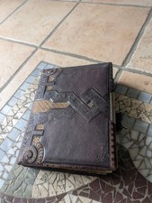 Antique Victorian Photograph Album Leather 1880's CDVS Cabinet Cards Vintage 