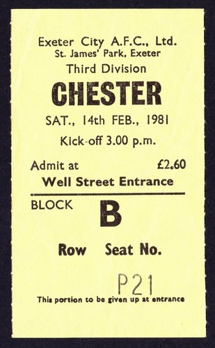 Exeter city chester - city, v