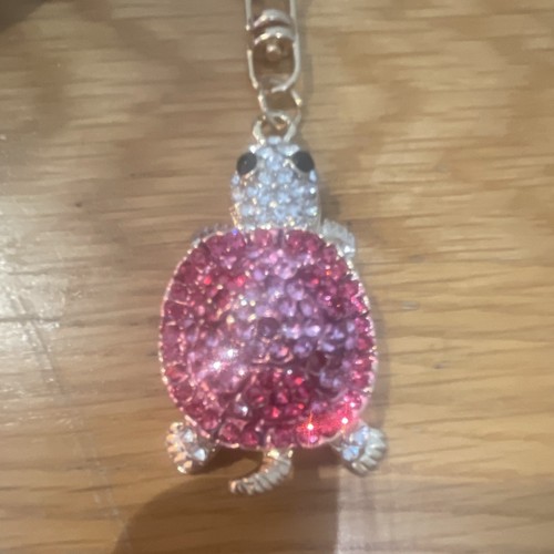 Pink rhinestone turtle - rhinestone,