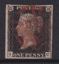 1d Black Plate 8 With 4 Good