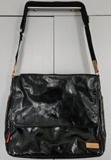 Storksac Baby Changing Bag with Changing Mat & Keyring, Black Patent, 38x33x12cm