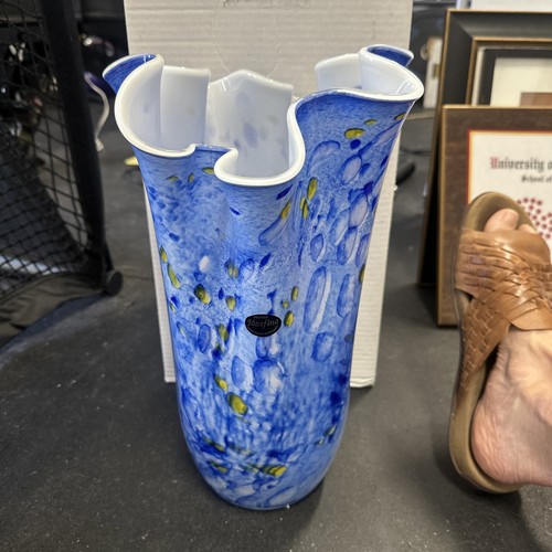 Vintage large art glass - vintage, vase