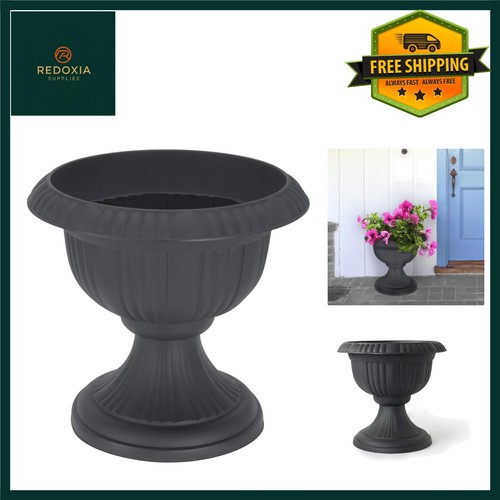 Elegant slate grey urn - slate, planter