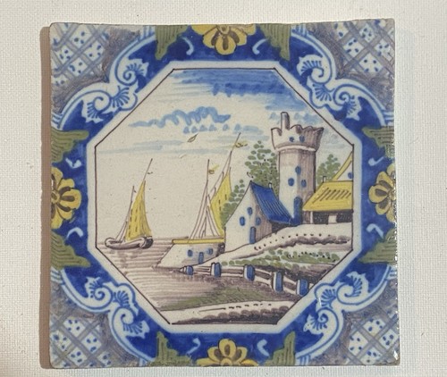 Dutch delft antique polychrome - antique,