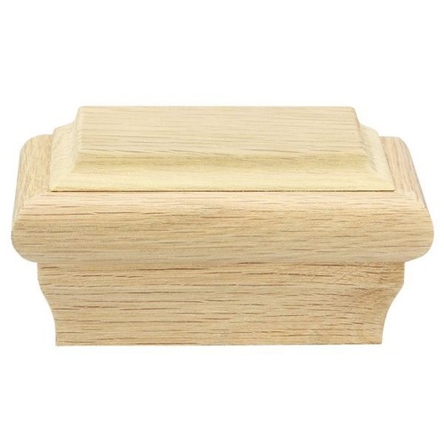Oak box newel - cap, 90mm