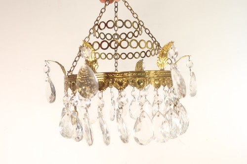 Vintage crystal glass gilt - vintage,