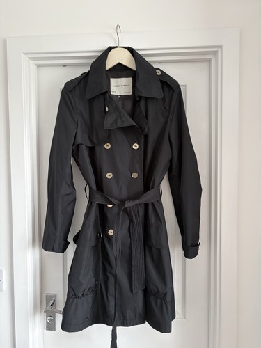 Zara blck trench coat - trench,
