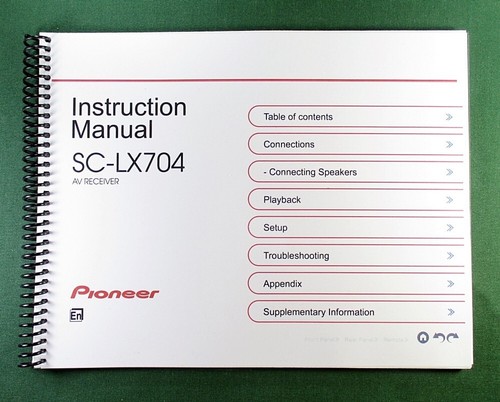 Pioneer lx704 instruction - pioneer,