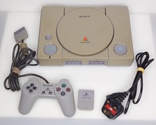 Sony PlayStation 1 PS1 Console SCPH-7502 Grey With Controller And Memory Card