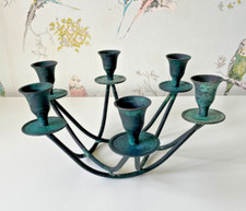 Aged Brass Verdigris 6 Candle