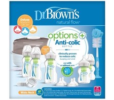 Dr Brown Natural Flow Options+ Anti Colic New born Brush Wide Neck Gift Set New