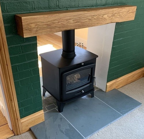 Hand crafted oak mantel beam - crafted,