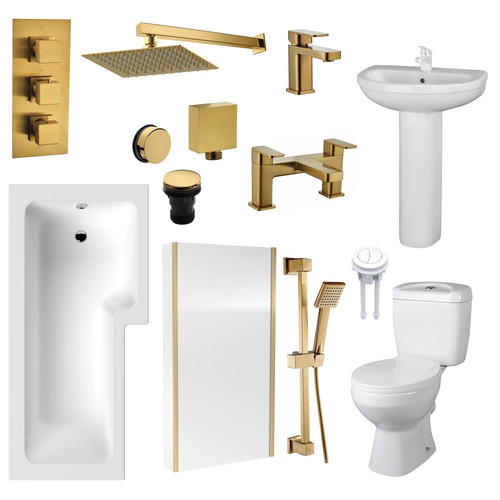 Hadley shape shower bathroom - l,